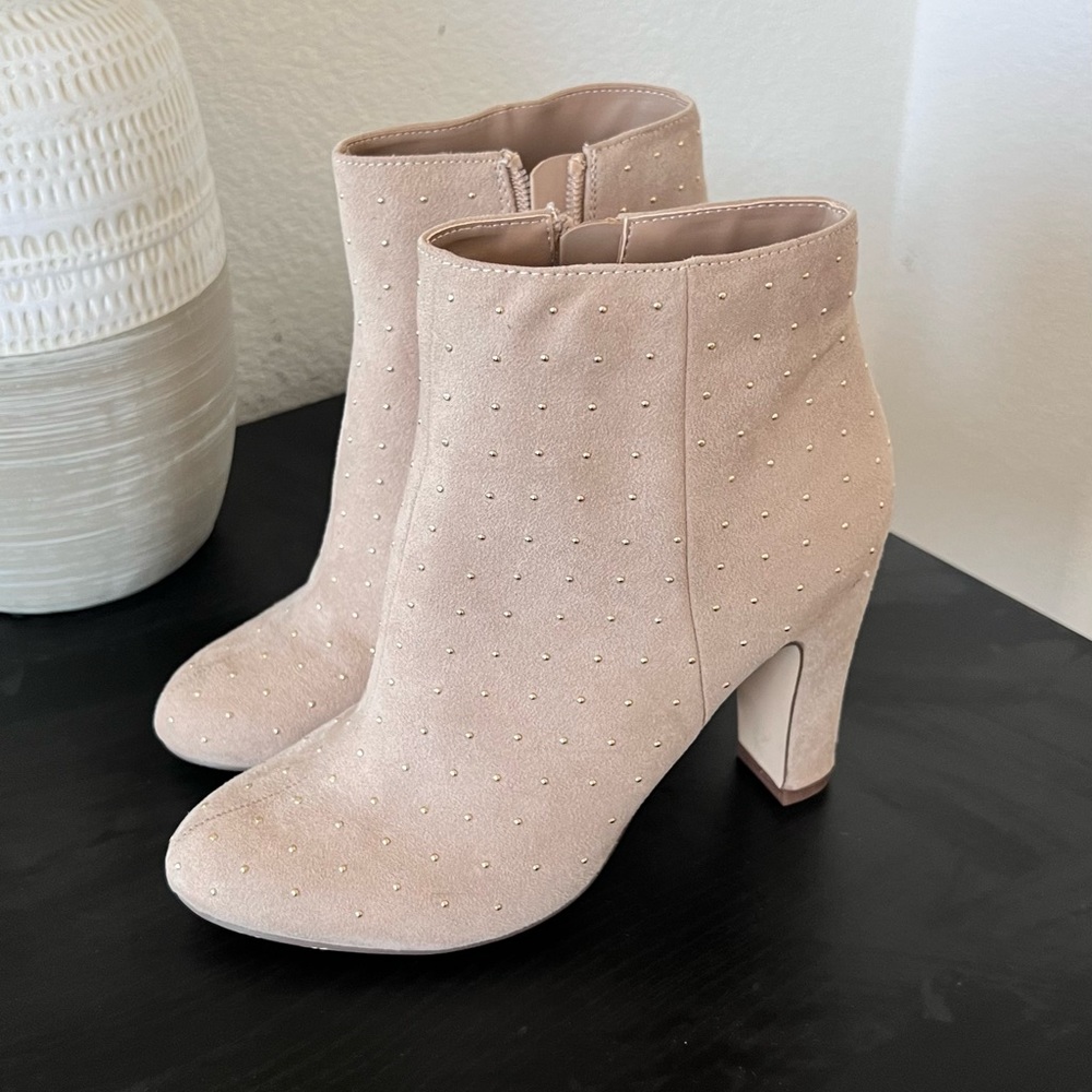 Cream Tan Studded Fall Boots- Fergalicious by Fergie